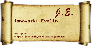 Janovszky Evelin névjegykártya