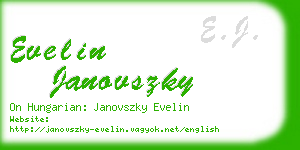 evelin janovszky business card